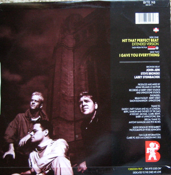 Bronski Beat : Hit That Perfect Beat (12", Single, Red)
