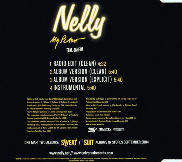 Nelly : My Place (CD, Single, Promo)