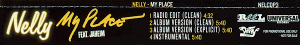 Nelly : My Place (CD, Single, Promo)