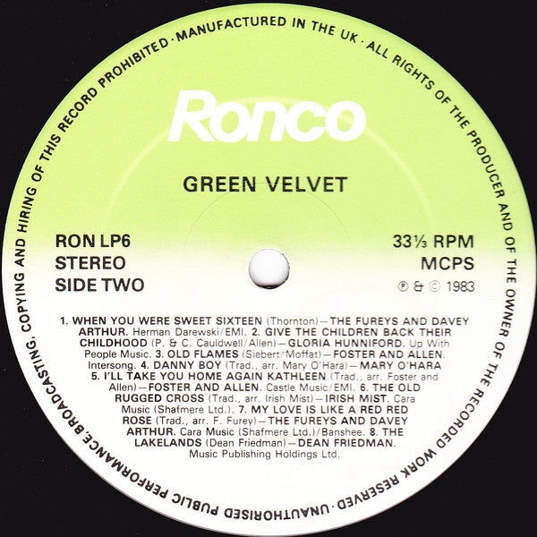 Various : Green Velvet (LP, Comp)