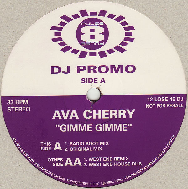 Ava Cherry : Gimme Gimme (12", Promo)