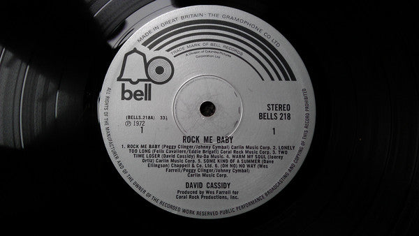 David Cassidy : Rock Me Baby (LP, Album)