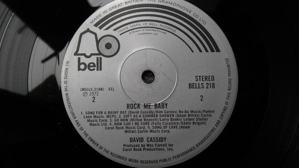 David Cassidy : Rock Me Baby (LP, Album)
