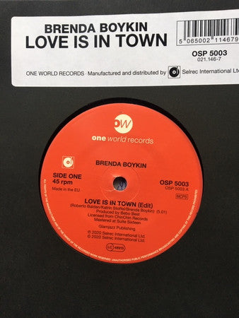 Brenda Boykin : Love Is In Town (Edit) (7")