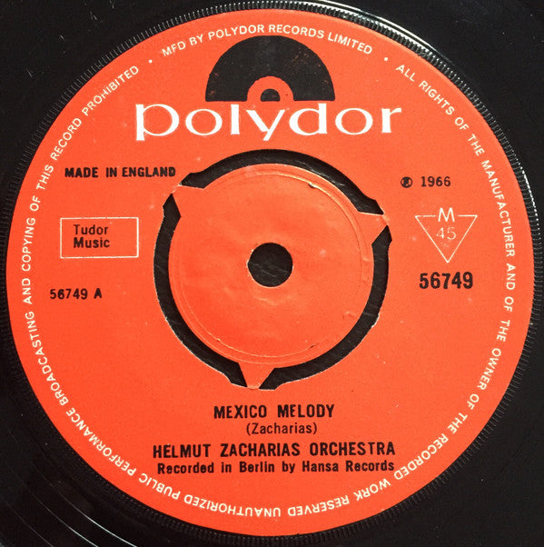 Helmut Zacharias And His Orchestra : Mexico Melody (7", Single, 3 p)