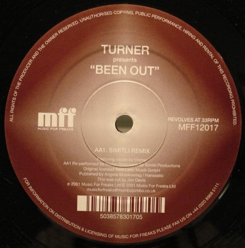 Turner : Been Out (Beloved And Simitli Remixes) (12")