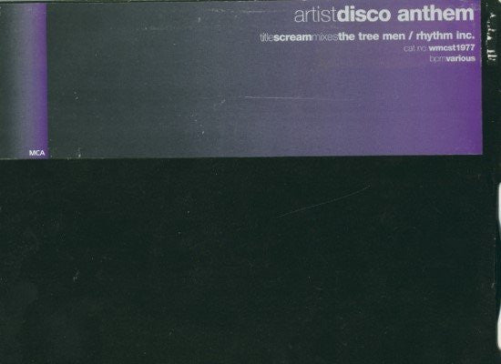 Disco Anthem : Scream (12", Promo)