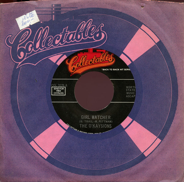 The O'Kaysions / The Esquires : Girl Watcher / Get On Up (7")