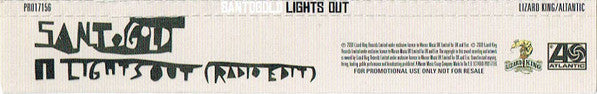 Santogold : Lights Out (CD, Single, Promo)