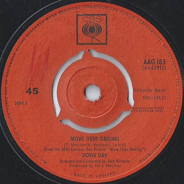 Doris Day : Move Over Darling (7", Single)