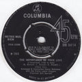 Vince Hill : The Importance Of Your Love (L'important, C'est La Rose) (7", Single)