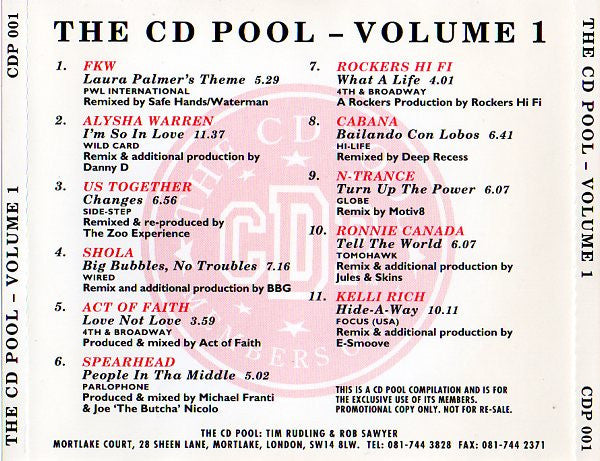 Various : The CD Pool - Volume 1 (CD, Comp, Promo)