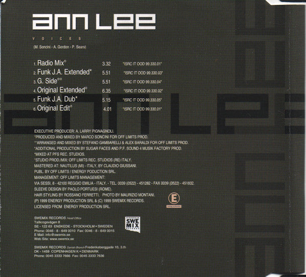 Ann Lee : Voices (CD, Maxi)