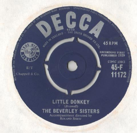 The Beverley Sisters : Little Donkey (7", Single)