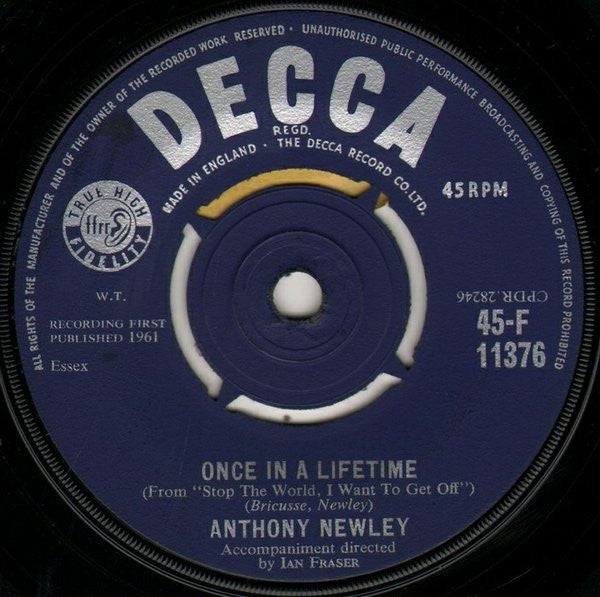 Anthony Newley : What Kind Of Fool Am I / Once In A Lifetime (7")