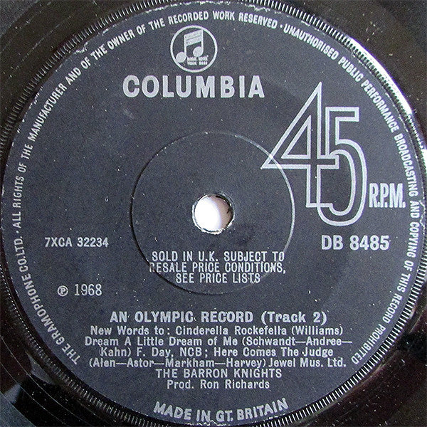 The Barron Knights : An Olympic Record (7", Single)