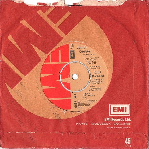 Cliff Richard : I Can't Ask For Anymore Than You (7", Single)