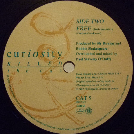 Curiosity Killed The Cat : Free (7", Single, Pap)