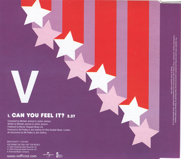 V (9) : Can You Feel It? (CD, Single, Promo)