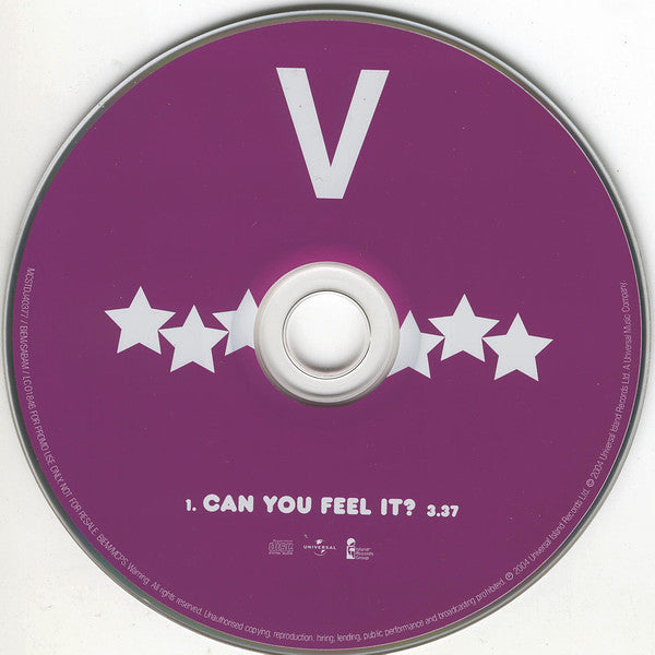 V (9) : Can You Feel It? (CD, Single, Promo)