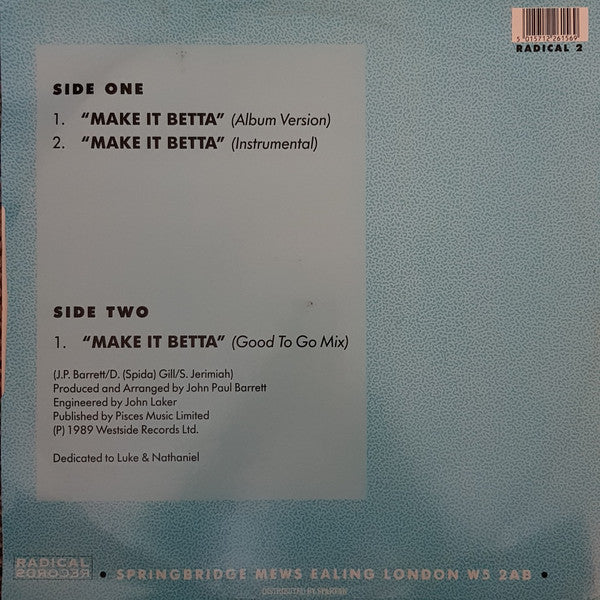 John Paul Barrett : Make It Betta (12", Single, Ltd)