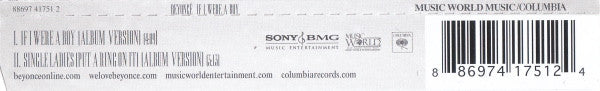 Beyoncé : If I Were A Boy (CD, Single)