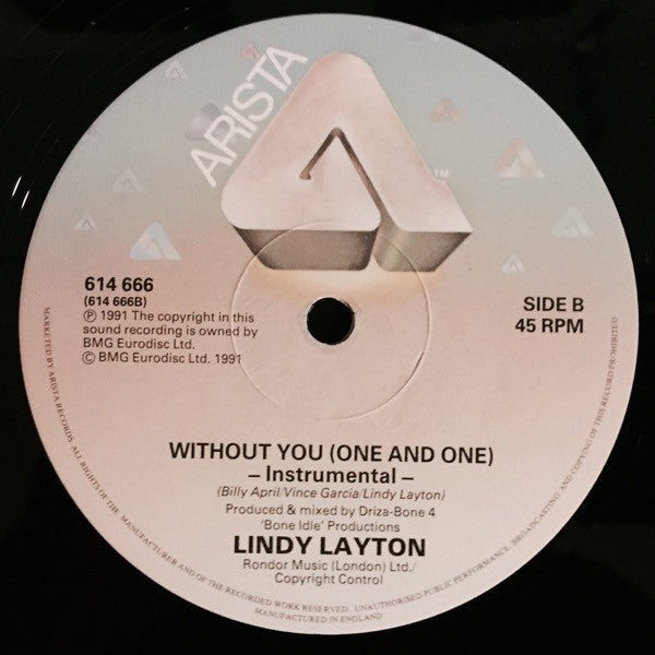 Lindy Layton : Without You (One And One) Remix (12")