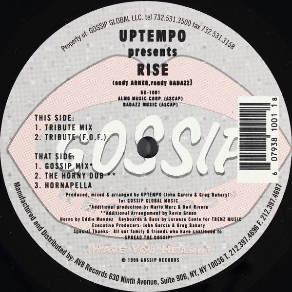 Uptempo : Rise (12")