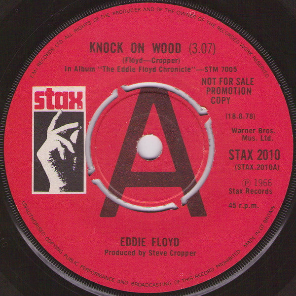 Eddie Floyd : Knock On Wood (7", Promo)