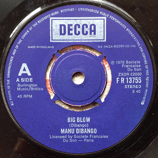 Manu Dibango : Big Blow (7")