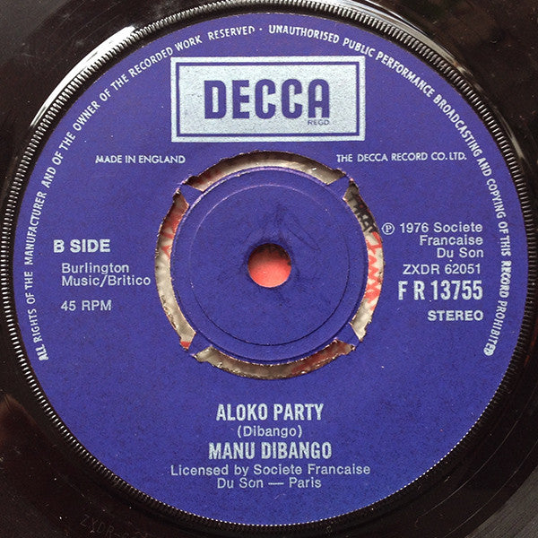 Manu Dibango : Big Blow (7")