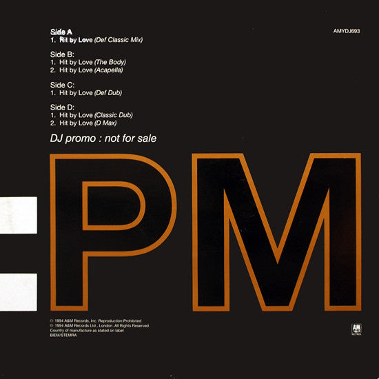 Ce Ce Peniston : Hit By Love (David Morales Remixes) (2x12", Promo)