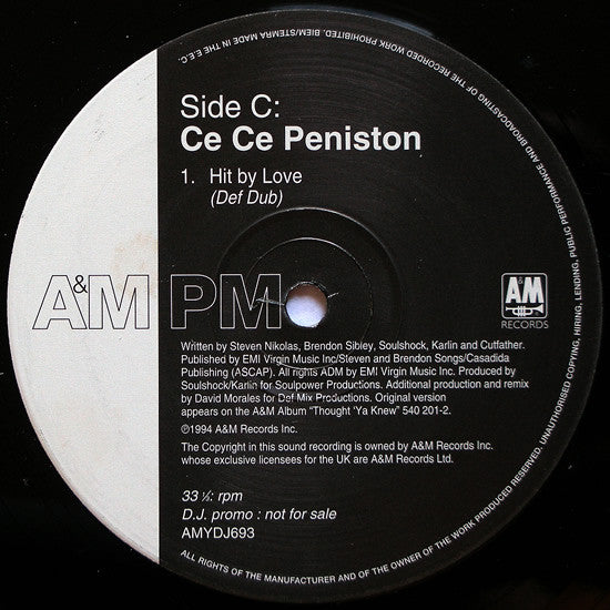 Ce Ce Peniston : Hit By Love (David Morales Remixes) (2x12", Promo)