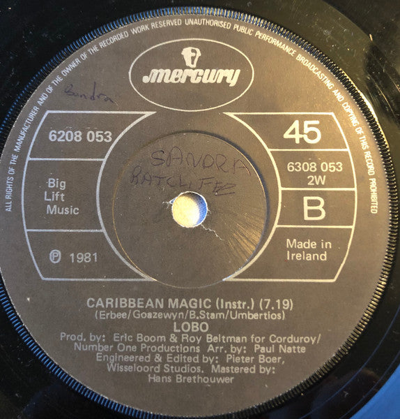 Lobo : The Caribbean Disco Show (7", Single)