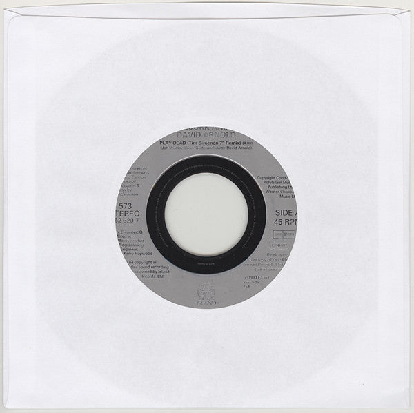 Björk And David Arnold : Play Dead (7", Single, Jukebox)