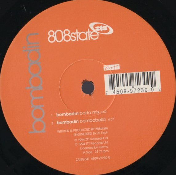 808 State : Bombadin (12", Single)