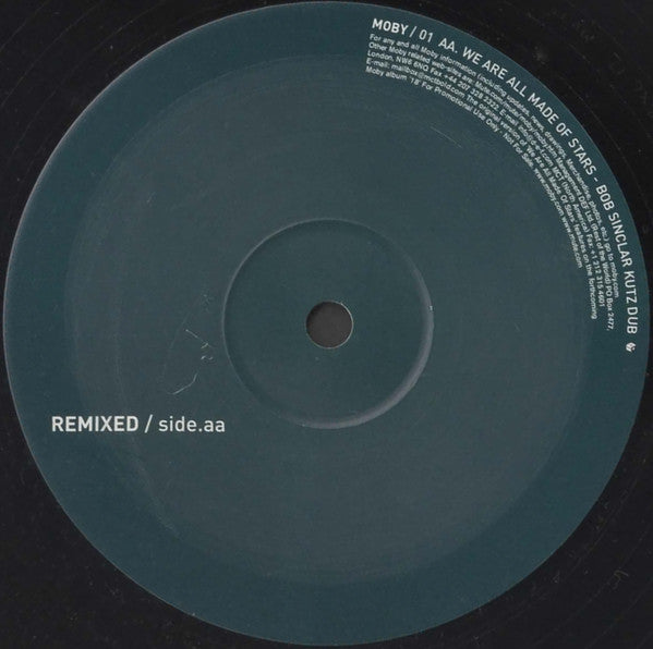 Moby : We Are All Made Of Stars (Remixed) (12", Single, Promo)