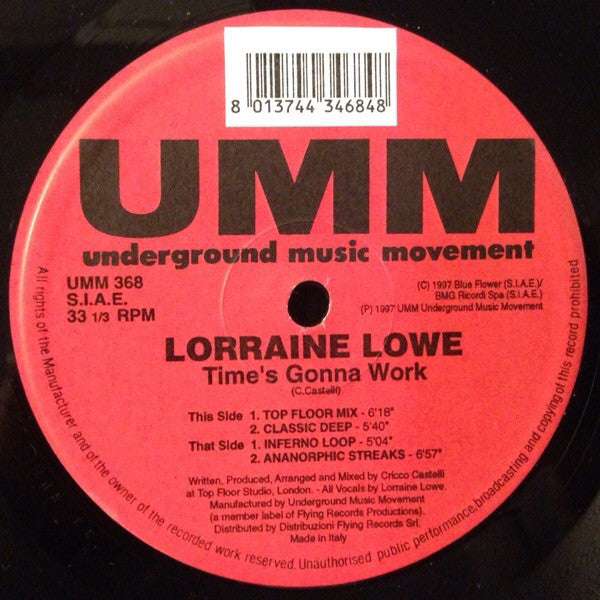 Lorraine Lowe : Time's Gonna Work (12")