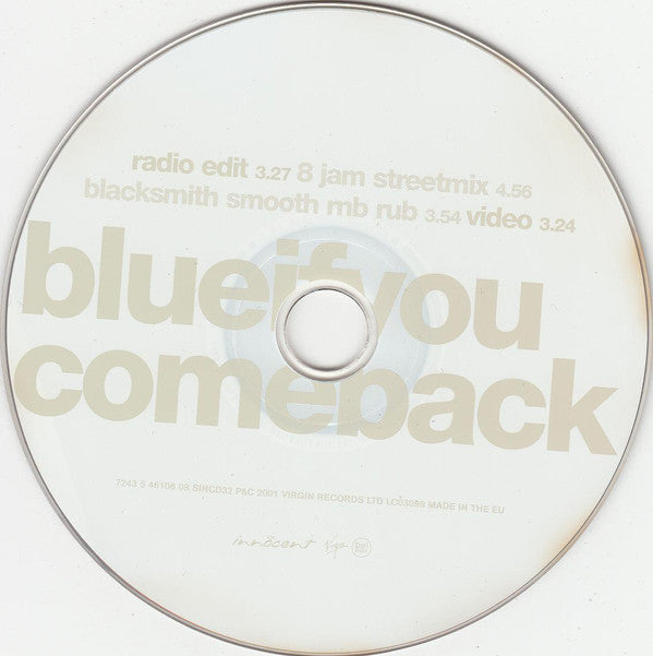 Blue (5) : If You Come Back (CD, Single, Enh)