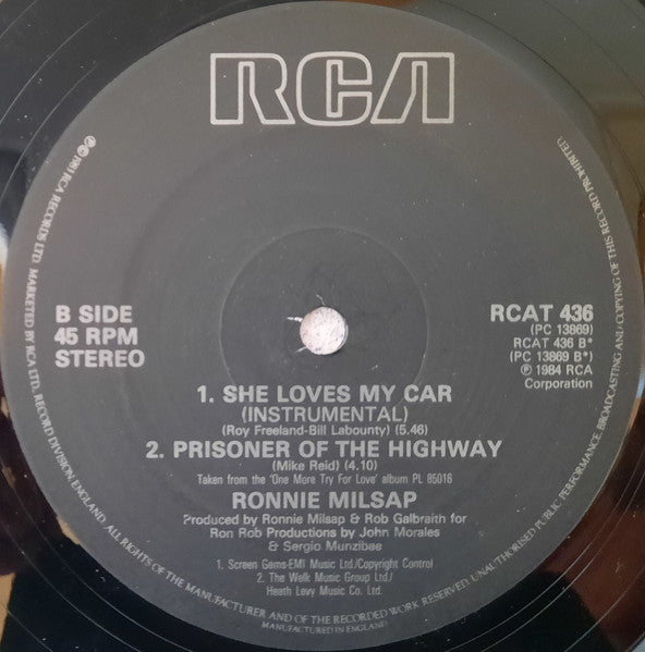 Ronnie Milsap : She Loves My Car (12")