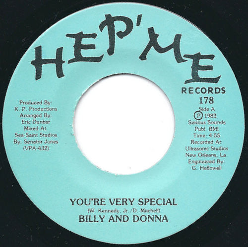 Billy And Donna : You're Very Special (7")