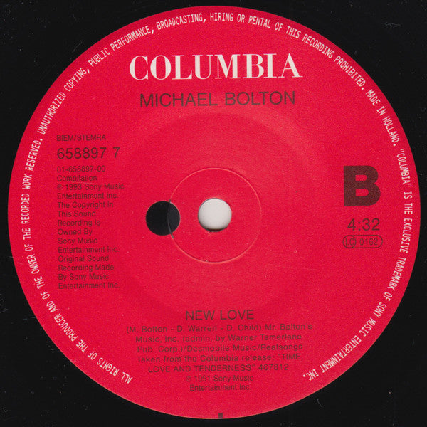 Michael Bolton : Reach Out I'll Be There (7", Single)
