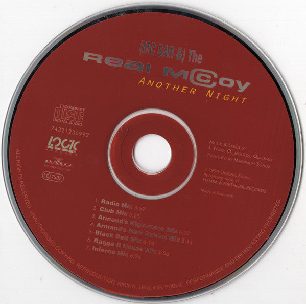 Real McCoy : Another Night (CD, Single, RE)