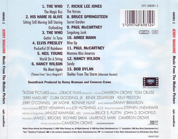 Various : Jerry Maguire (Music From The Motion Picture) (CD, Comp)