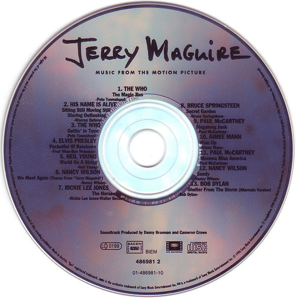 Various : Jerry Maguire (Music From The Motion Picture) (CD, Comp)
