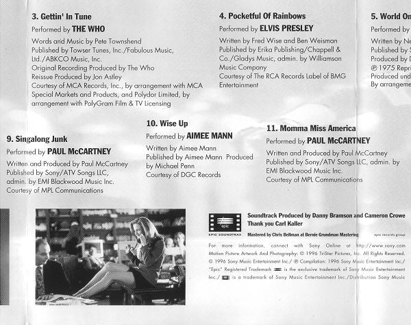 Various : Jerry Maguire (Music From The Motion Picture) (CD, Comp)