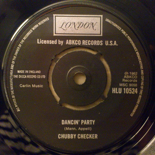 Chubby Checker : Limbo Rock / Dancin' Party (7", Single, Mono)