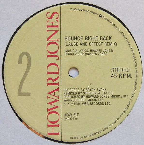 Howard Jones : Like To Get To Know You Well (12")