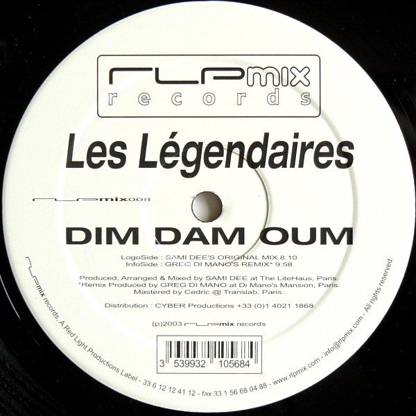 Sami Dee & Greg Di Mano Present Les Legendaires : Dim Dam Oum (12")