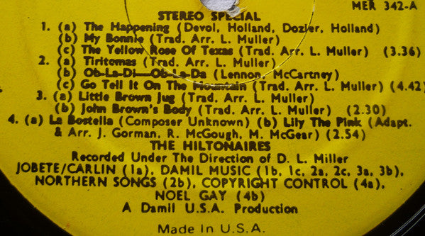 The Hiltonaires : Stereo Special (LP, Album, USA)